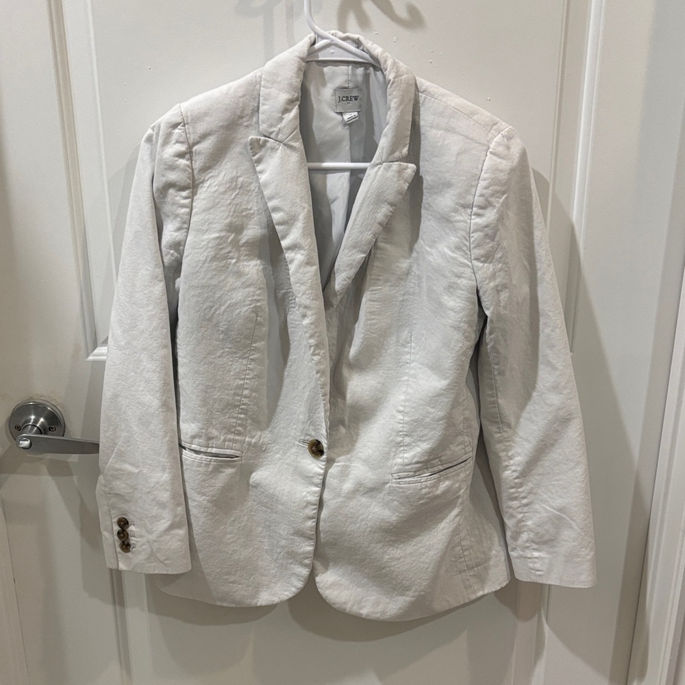 J. Crew Women's White Blazer